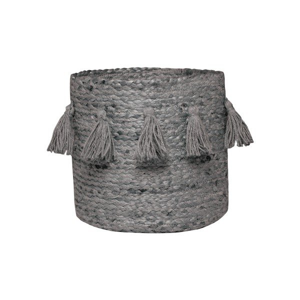Sivý úložný košík z konopného vlákna Nattiot, Ø 30 cm-image-1