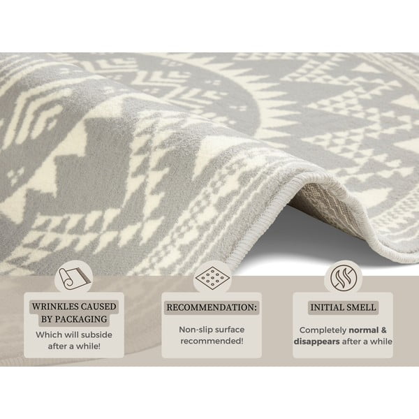 Sivý koberec Hanse Home Celebration Valencia, ⌀ 140 cm-image-4