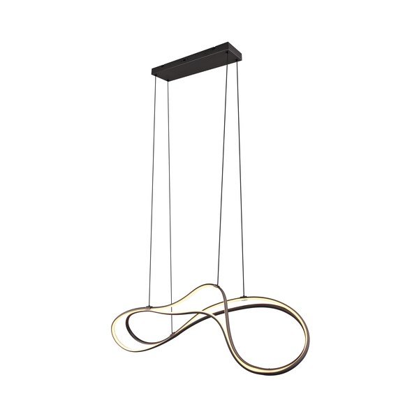 Čierne LED závesné svietidlo s kovovým tienidlom Nala – Trio Select-image-4