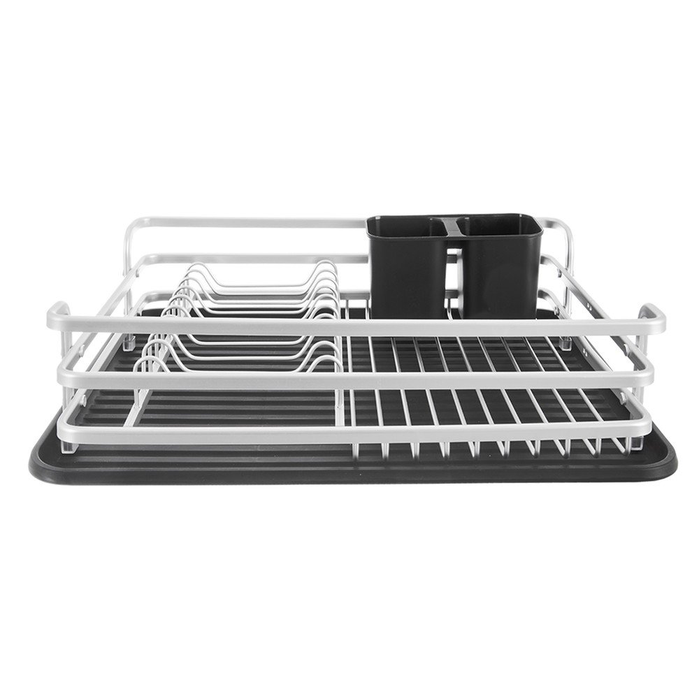 E-shop Čierno-biely kovový odkvapkávač 43x32 cm Deluxe – Orion