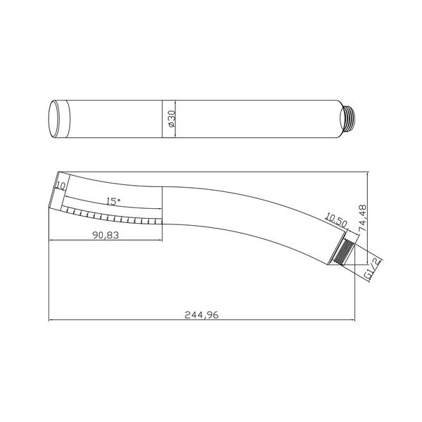 Plastová sprchová hlavica v lesklo striebornej farbe – Sapho-image-1