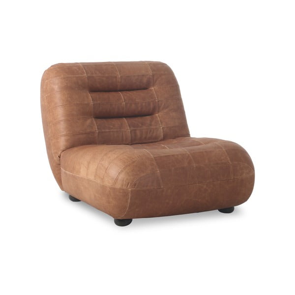 Koňakovohnedé kožené kreslo Wyatt – Dutchbone