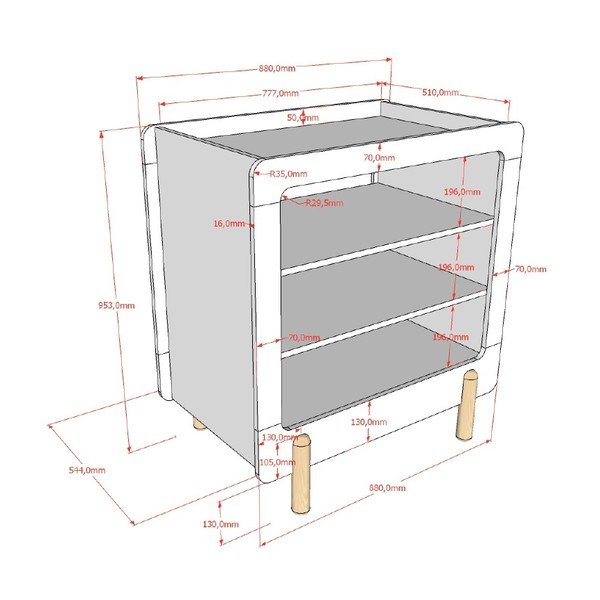 Biela detská komoda s prebaľovacím pultom 88x95x57 cm Smile – Vipack-image-2