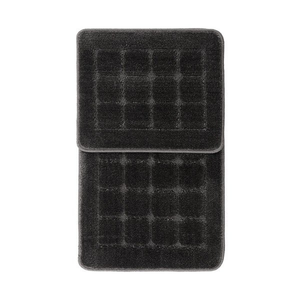 Antracitové kúpeľňové predložky v súprave 2 ks 50x80 cm Kareli – Foutastic-image-2