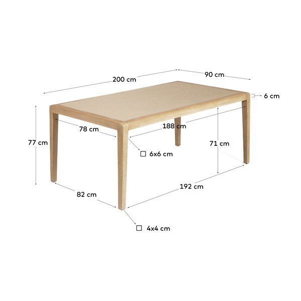 Jedálenský stôl 90x200 cm Better – Kave Home-image-2
