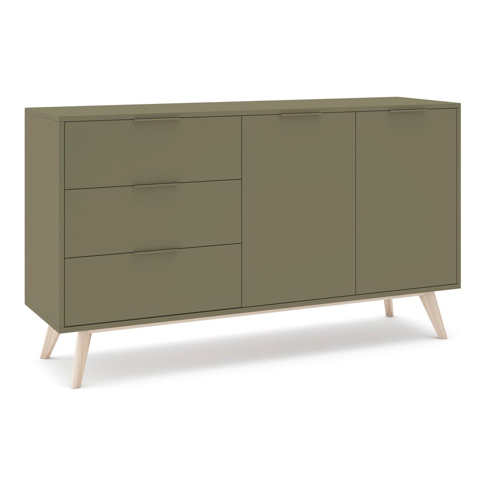 E-shop Zelená matná komoda 140x81x40 cm Campus – Marckeric
