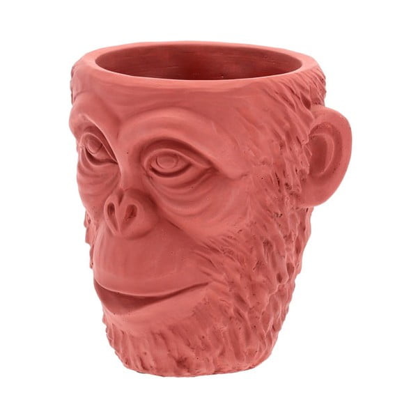 Červený kvetináč Villa Collection Calbe, výška 19 cm