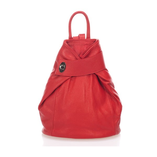 Červený kožený batoh Lisa Minardi Narni