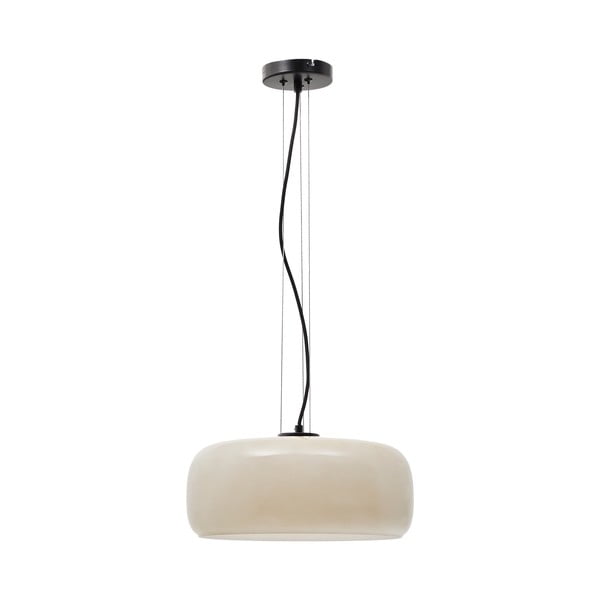 LED závesné svietidlo sivobéžové so skleneným tienidlom ø 38 cm Reig – Kave Home