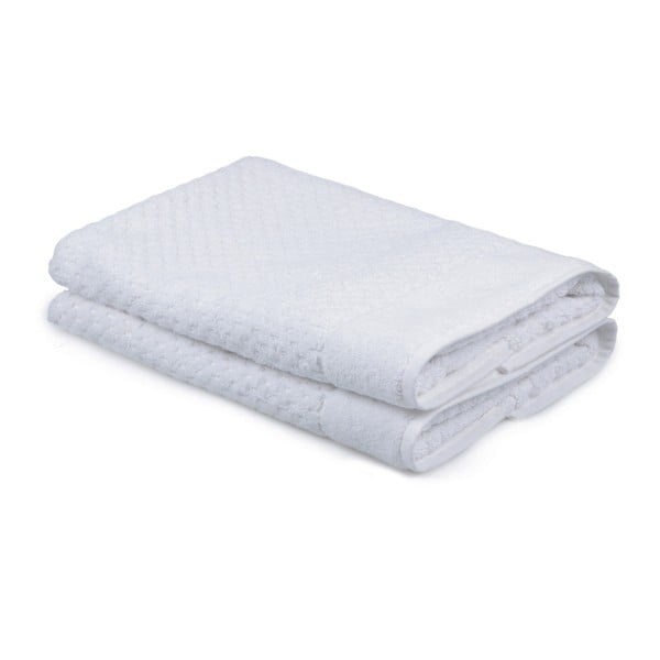 Sada 2 bielych uterákov zo 100% bavlny Mosley, 50 × 80 cm