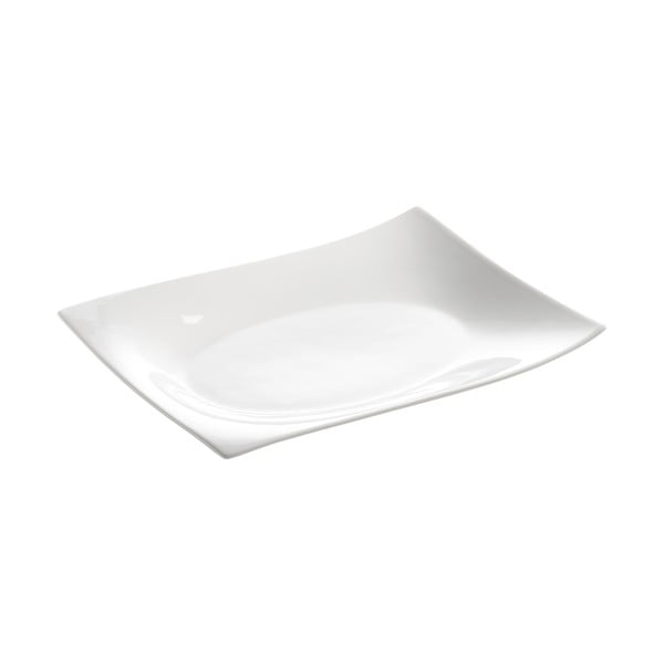 Biely porcelánový tanier Maxwell & Williams Motion, 35 x 25,5 cm