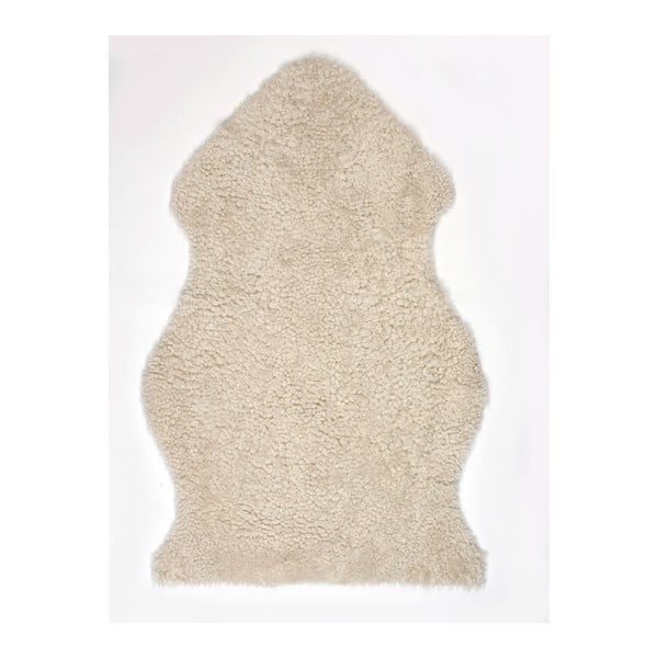 Krémovo-biely vlnený koberec z ovčej kožušiny Auskin Lesli, 90 x 60 cm