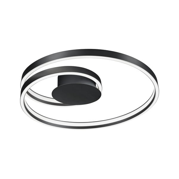 Čierne LED stropné svietidlo s hlasovým ovládaním/s ovládaním pomocou mobilnej aplikácie s kovovým tienidlom Ciola – CINQUE