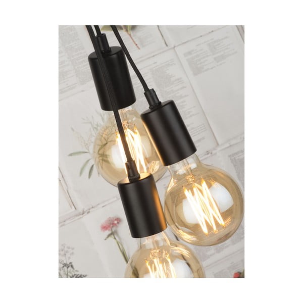 Čierno-sivá stojacia lampa s kovovým tienidlom (výška 190 cm) Oslo – it's about RoMi-image-4