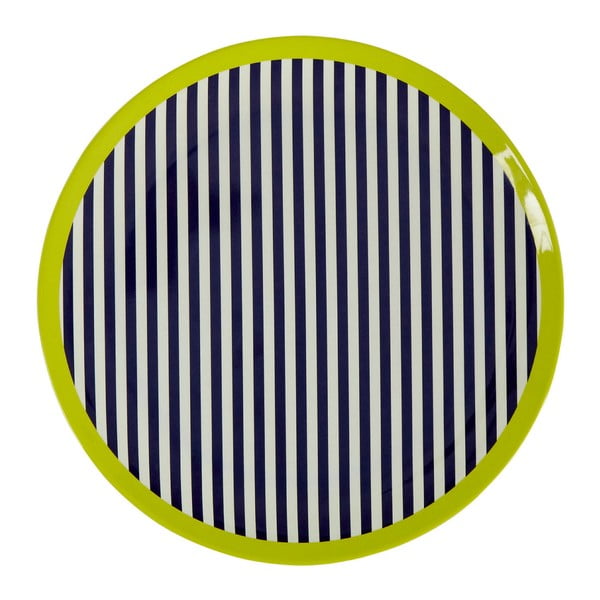 Čierno-biely pruhovaný tanier Premier Housewares Mimo, ⌀ 20 cm