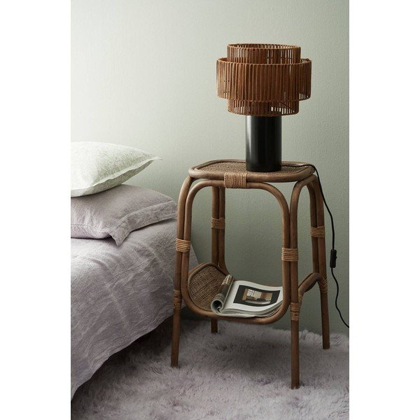Ratanový okrúhly odkladací stolík ø 41 cm Magnolia – Ellos Home-image-1