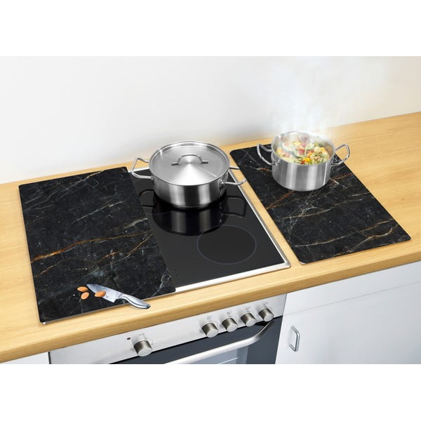Kryty na sporák z tvrdeného skla v súprave 2 ks 52x30 cm Marble - Allstar-image-1