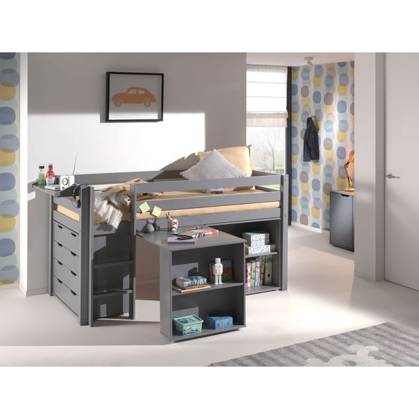 Sivá nízka detská komoda 85,5x72 cm Pino - Vipack-image-2