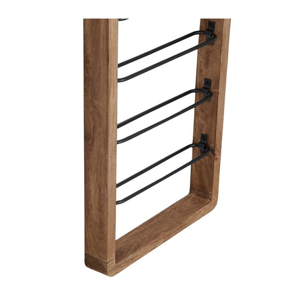 Hnedý nástenný regál na 6 fliaš vína Sorrento – Light & Living-image-2