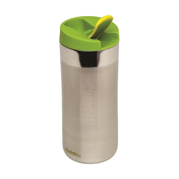 Antikoro termohrnček so zeleným viečkom Aladdin Flip-Seal ™, 350 ml