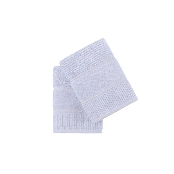 Svetlomodré froté bavlnené uteráky v súprave 2 ks 50x90 cm Daniela – Foutastic-image-3