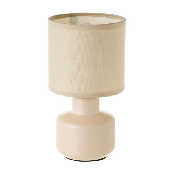 Béžová keramická stolová lampa s textilným tienidlom (výška 22 cm) – Casa Selección