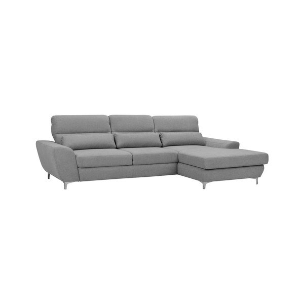 Svetlosivá rozkladacia rohová pohovka Windsor & Co Sofas Omega, pravý roh-image-1