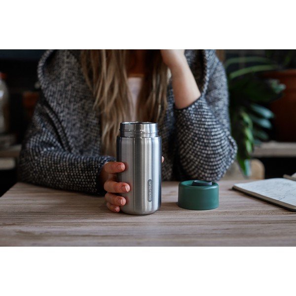 Termo hrnček z nehrdzavejúcej ocele v striebornej farbe 340 ml – Black + Blum-image-1