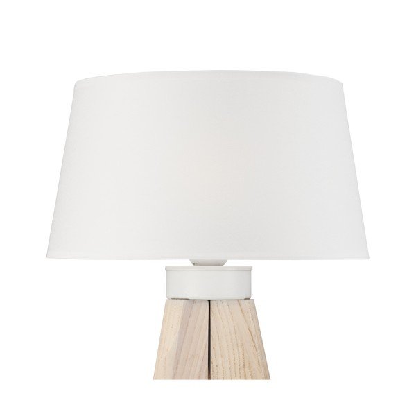 Biela/v prírodnej farbe stolová lampa - LAMKUR-image-4