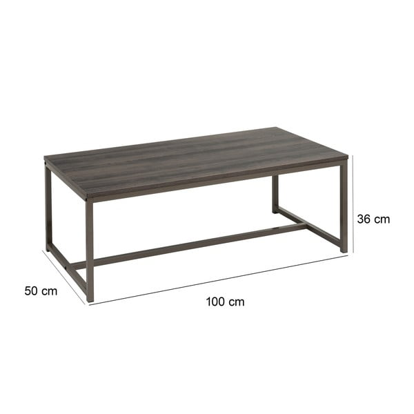 Hnedý konferenčný stolík 50x100 cm – Casa Selección-image-3