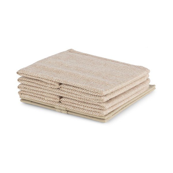 Béžové látkové úložné boxy v súprave 2 ks 14x12x12 cm Sandy – Compactor-image-4