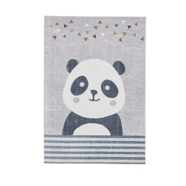 Svetlosivý detský koberec 120x170 cm Vida Kids Panda – Think Rugs