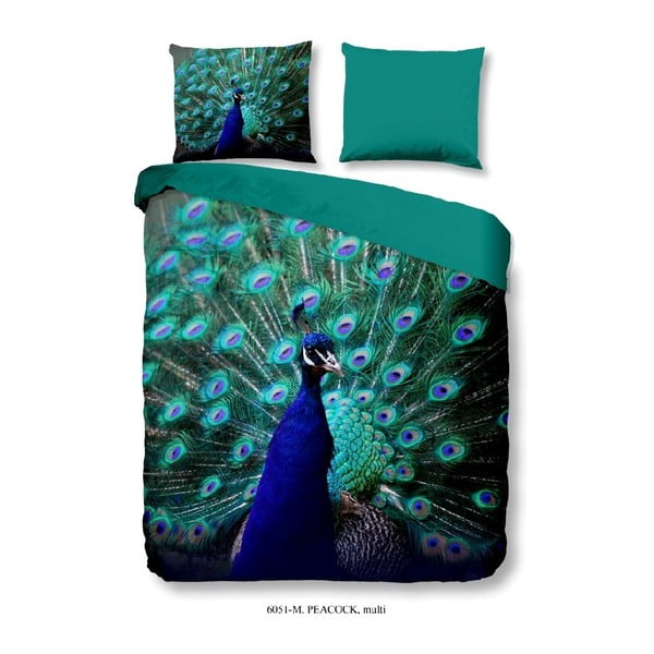 Obliečky na dvojlôžko z mikroperkálu Muller Textiels Mighty Peacock, 240 × 200 cm