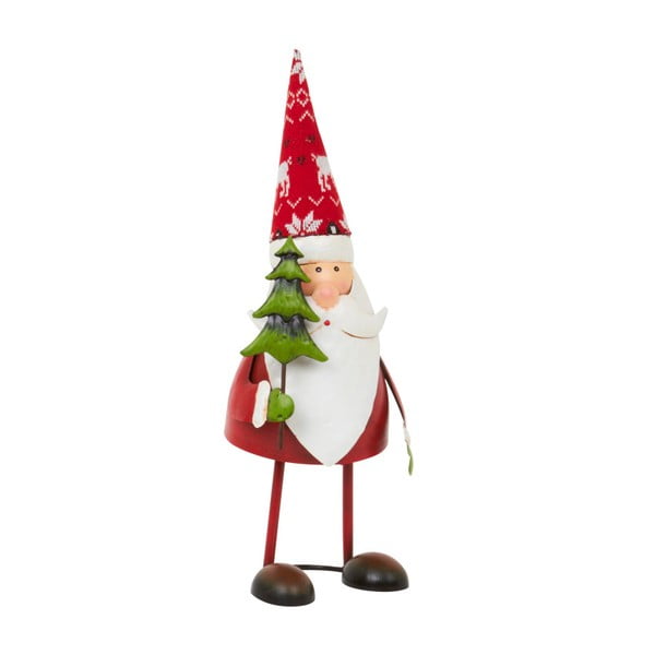 Dekorácia Archipelago Red Bouncing Santa With Tree, 37 cm