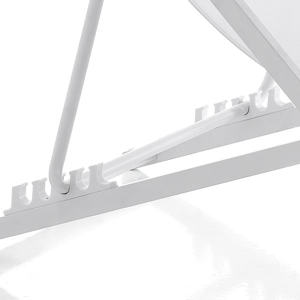 Biele kovové skladacie záhradné ležadlo Milos – Tomasucci-image-3