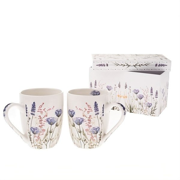 Biele porcelánové hrnčeky v súprave 2 ks 350 ml – Dakls