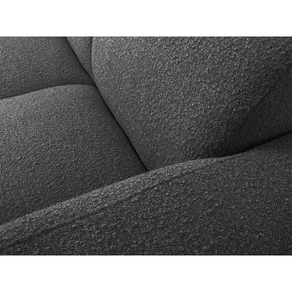 Tmavosivá rohová pohovka z textílie bouclé (pravý roh) Molino – Micadoni Home-image-1