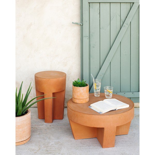 Terakotový odkladací stolík Kave Home Vilena, ⌀ 33 cm-image-2