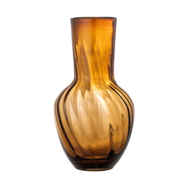 Hnedá sklenená ručne vyrobená váza (výška 27 cm) Saiqa – Bloomingville