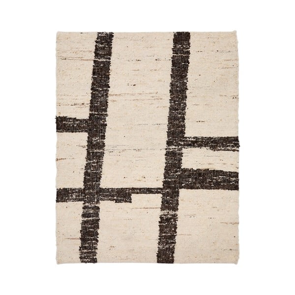 Krémový obojstranný vlnený koberec 160x230 cm Hadin – Kave Home