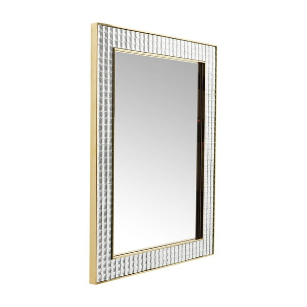 Nástenné zrkadlo Kare Design Crystals Gold, 120 × 80cm