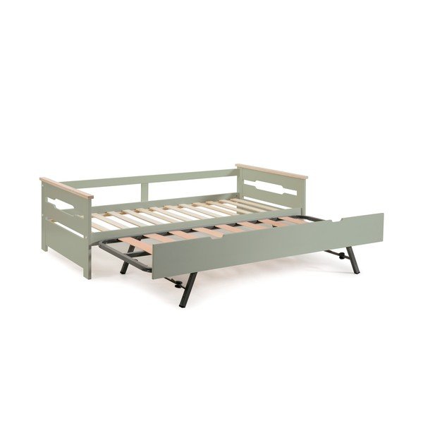 Zelená detská posteľ s výsuvným lôžkom Marckeric Elisa, 90 x 190 cm-image-3