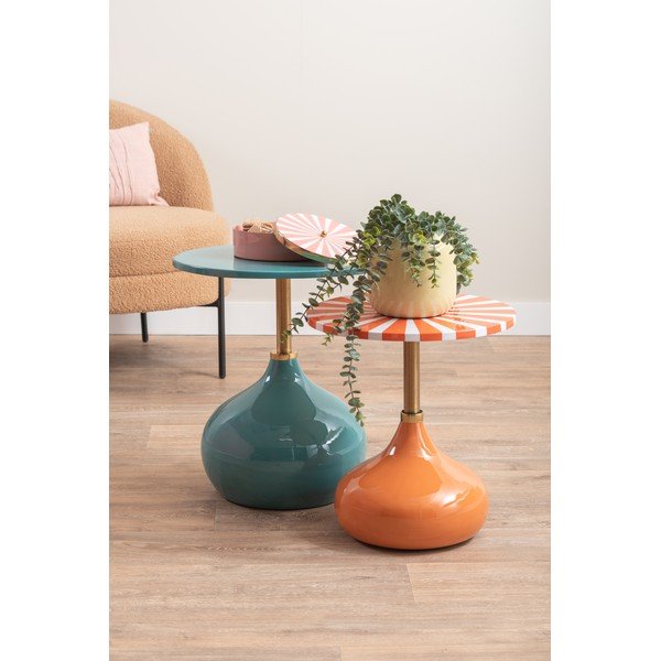 Kovový okrúhly odkladací stolík ø 46 cm Kensi – Leitmotiv-image-2