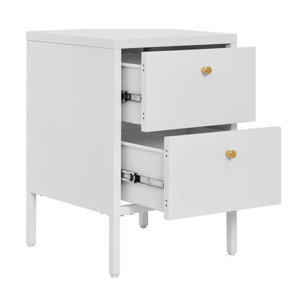 Biely kovový nočný stolík Dalby – House Nordic-image-3