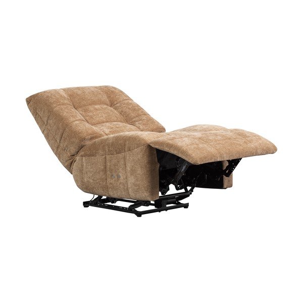 Svetlohnedé polohovacie menčestrové relaxačné kreslo Hein – WOOOD-image-2