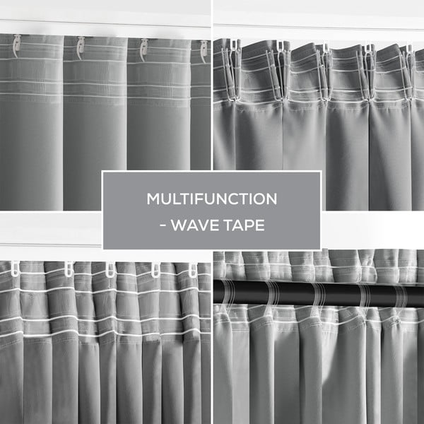 Sivý dimout záves 140x245 cm Kierra – Restilo-image-2