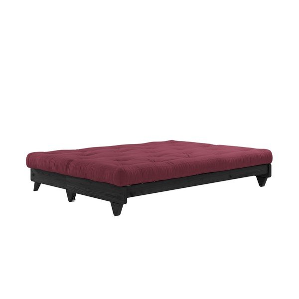 Rozkladacia pohovka s tmavočerveným poťahom Karup Design Fresh Black/Bordeaux-image-3
