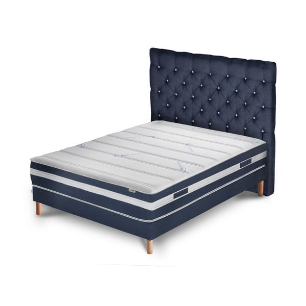 Tmavomodrá posteľ s matracom Stella Cadente Maison Venus Forme, 140 × 200 cm