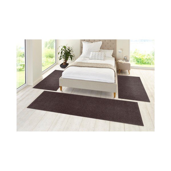 Súprava 3 antracitovosivých behúňov Hanse Home Pure-image-1