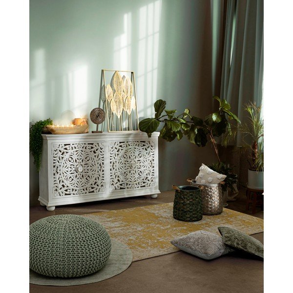 Kovová nástenná dekorácia 52,5x95 cm Adhira – Bizzotto-image-1